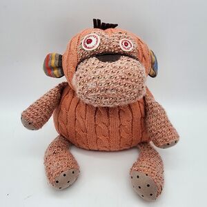 Nat & Jules Murray the Monkey Plush 9" Hand Me Down Stuffed Animal Knitzies 2013